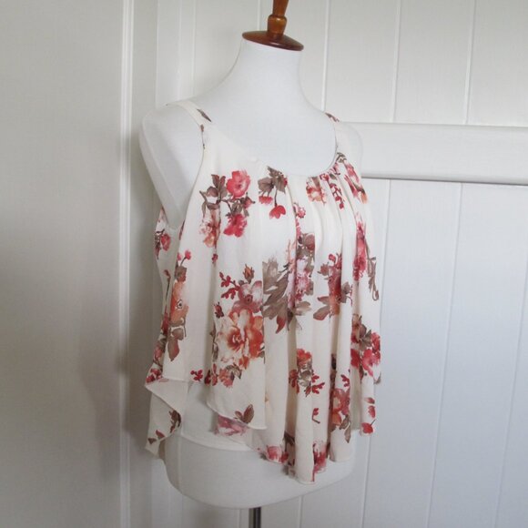 i Heart JW | Flower Flowy Crop Boho Color Top - Picture 8 of 10